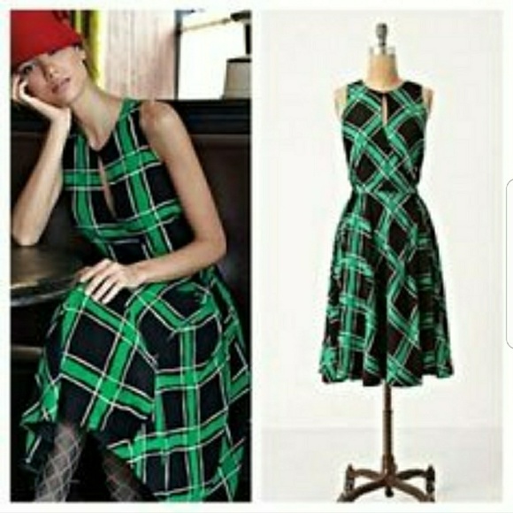 Anthropologie Dresses & Skirts - Anthropologie, Maple Plaid Wrap Dress